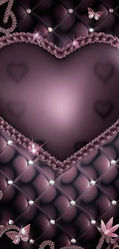 Elegant heart design with floral accents.