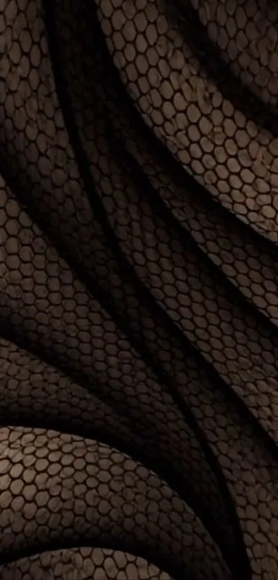 Dark hexagonal pattern wallpaper with flowing texture.