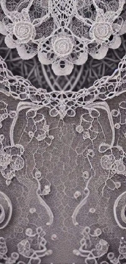 Intricate lace pattern mobile wallpaper with elegant details.