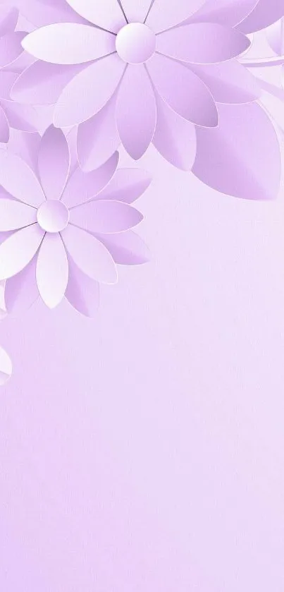 Lavender floral minimalist phone wallpaper with elegant design.