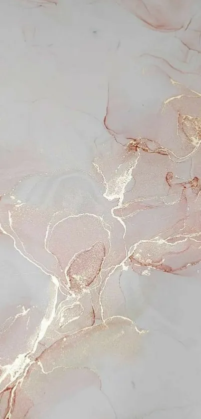 Elegant marble texture with gold veins wallpaper in pink tones.