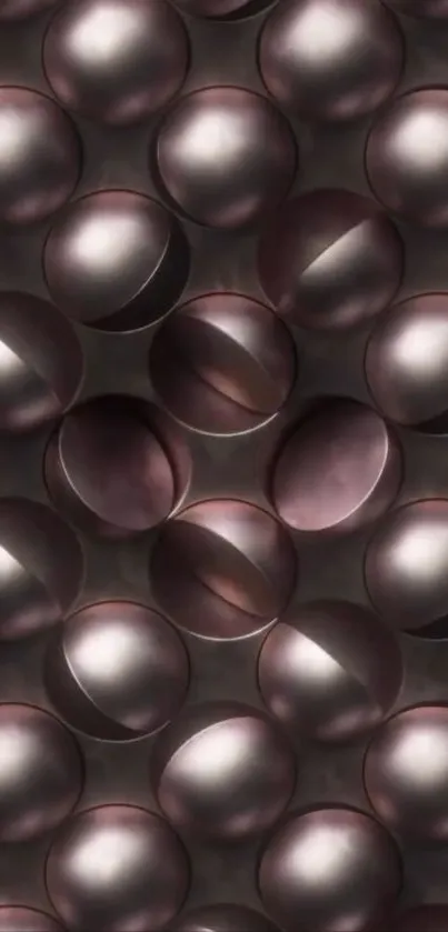 Elegant metallic spheres abstract wallpaper design.