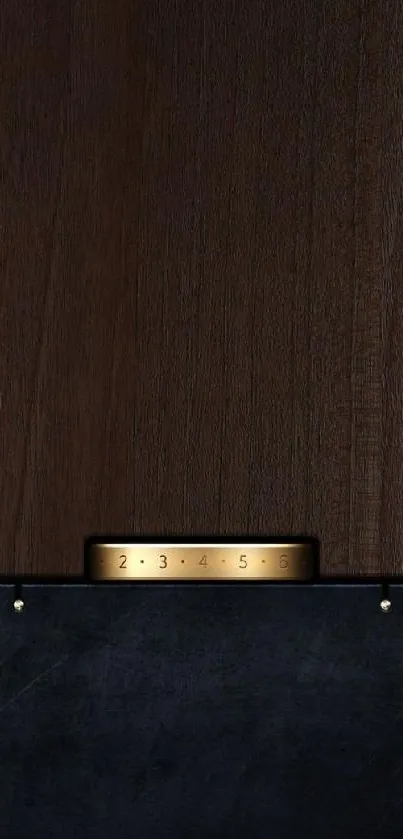 Elegant minimalist wallpaper with wooden texture and metallic accents.