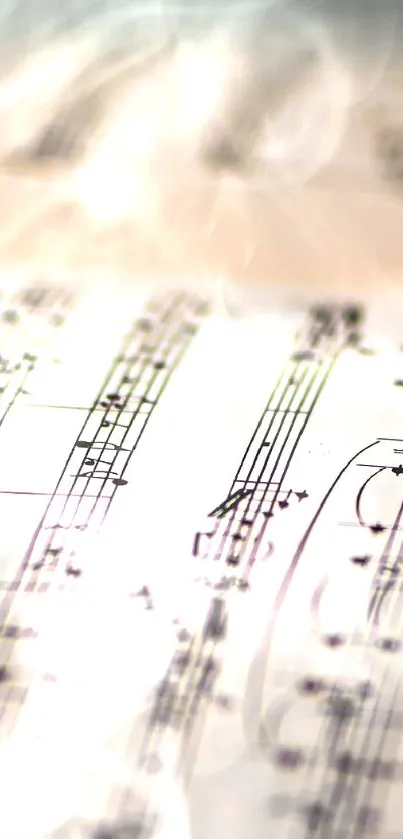 Close-up of classic sheet music with elegant notes.