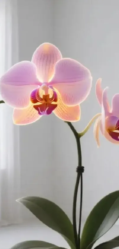 Elegant orchid flower against soft background.