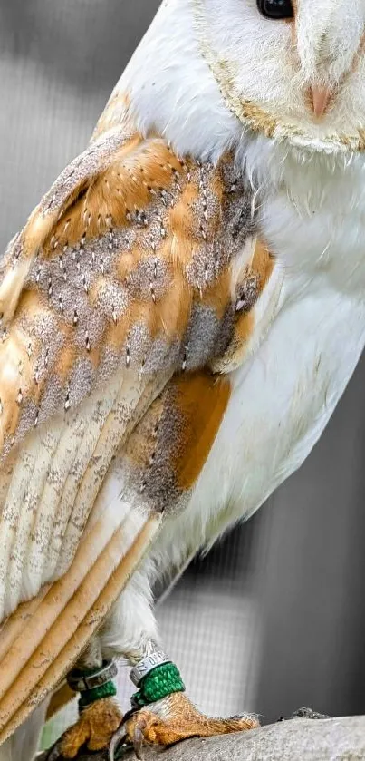 Close-up shot of an elegant owl with detailed feathers.