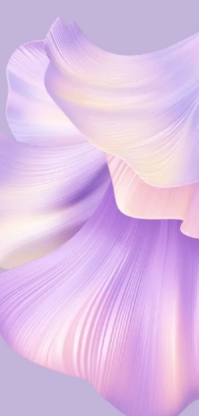 Pastel lavender and pink flowing abstract art wallpaper.