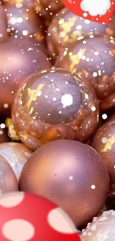 Champagne pink pearlescent mobile wallpaper with elegant ornaments.