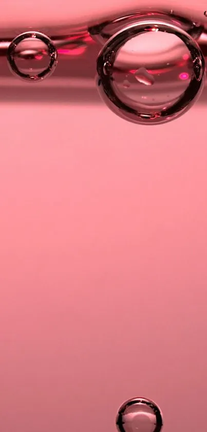 Elegant pink bubble mobile wallpaper with a serene aesthetic.