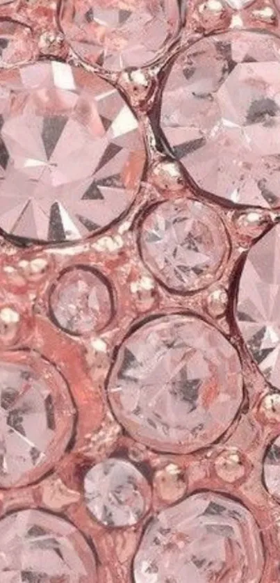 Mobile wallpaper featuring a luxurious pink diamond texture.