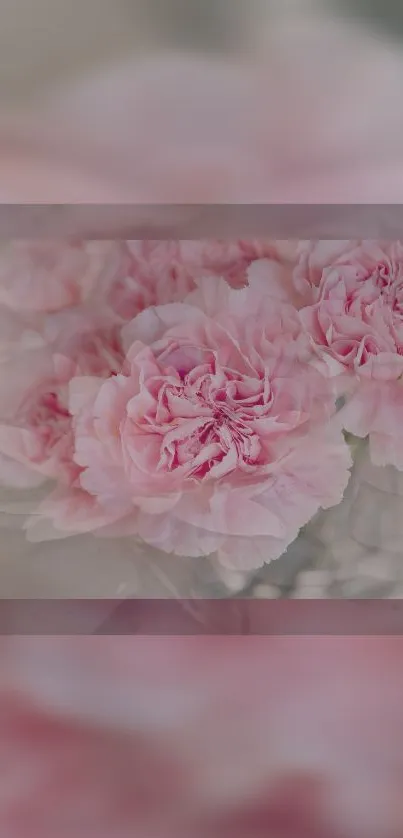 Elegant pink flower wallpaper with soft blossoms.