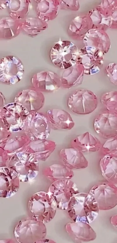 Elegant wallpaper with pink gemstones for mobile devices.