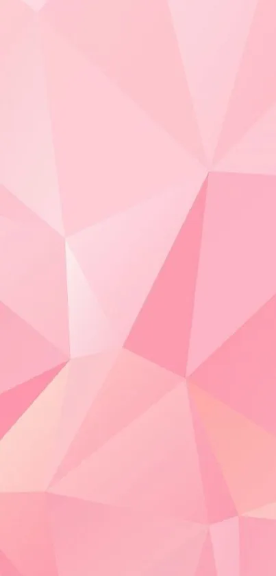 Geometric pink mobile wallpaper with polygonal design.