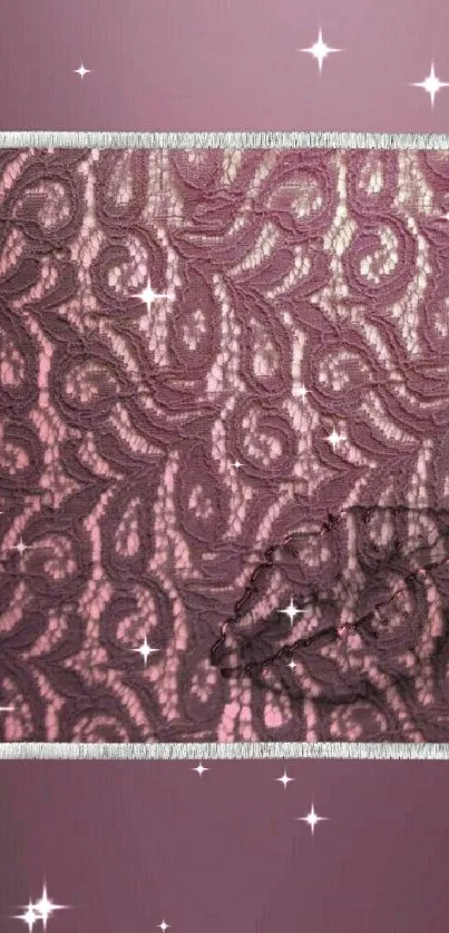 Elegant dusty pink lace patterned wallpaper for mobile devices.