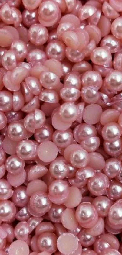 Elegant cluster of shimmering pink pearls.