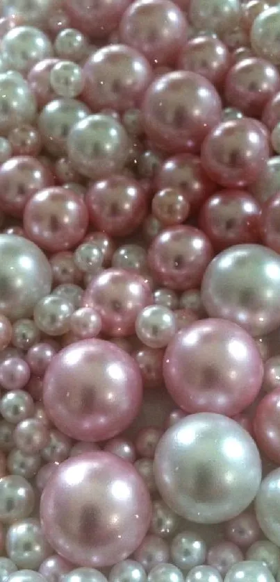 Elegant pink and white pearl mobile wallpaper.