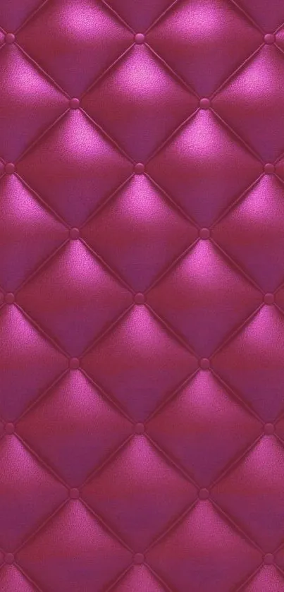 Luxurious purple quilted leather texture wallpaper for mobile devices.