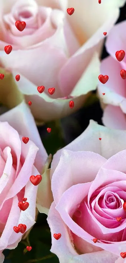 Delicate pink rose bouquet mobile wallpaper for nature lovers.