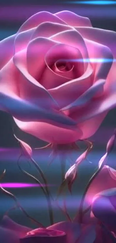 Elegant pink rose with dark background, ideal mobile wallpaper.