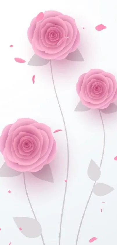 Elegant pink roses on a light background.