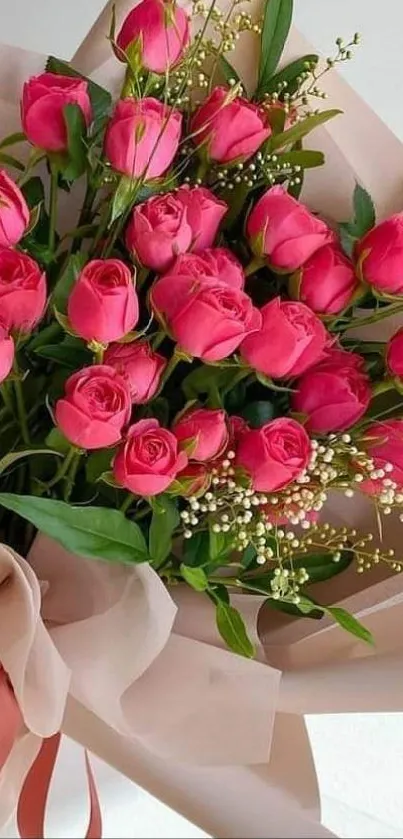 Bouquet of elegant pink roses in soft lighting.