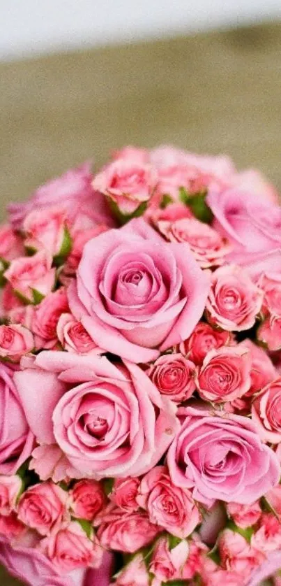 Pink roses bouquet wallpaper background.