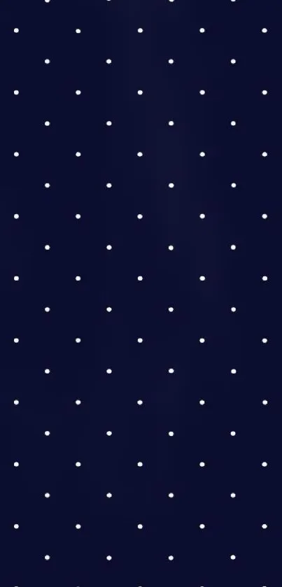 Navy blue wallpaper with white polka dots for mobile phones.