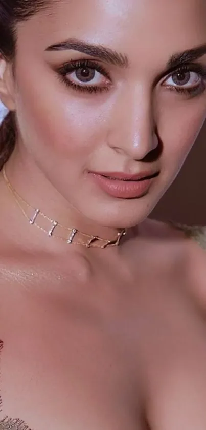 Elegant woman's portrait in soft lighting.