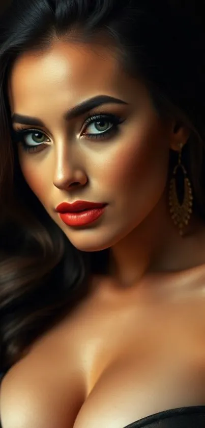 Elegant portrait wallpaper featuring a stylish woman