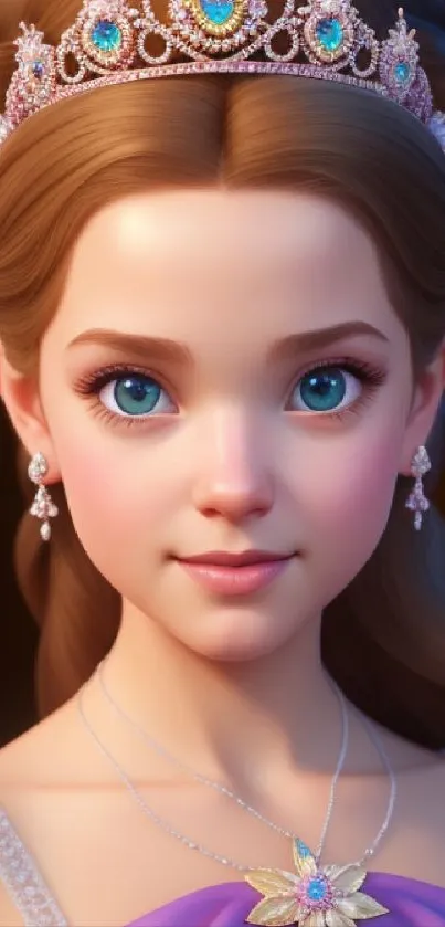 Fantasy artwork of an elegant princess wearing a jeweled tiara.