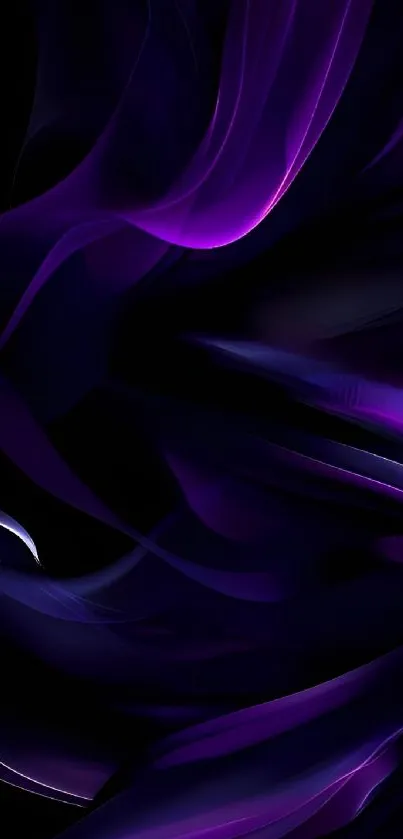 Elegant and modern purple abstract mobile wallpaper with flowing design.