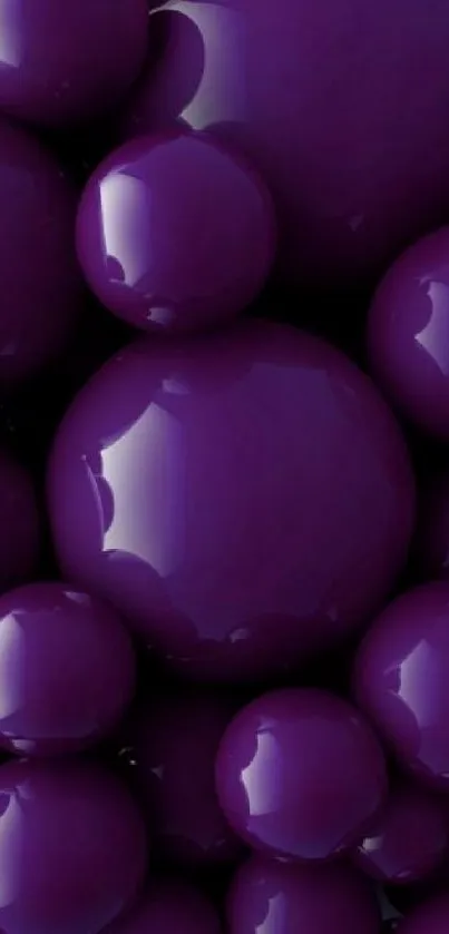 Glossy purple bubble mobile wallpaper.