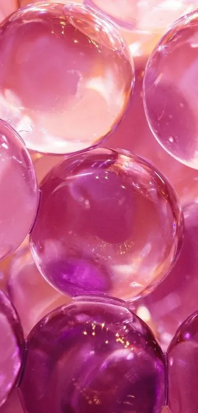 Elegant wallpaper of vibrant purple bubbles.