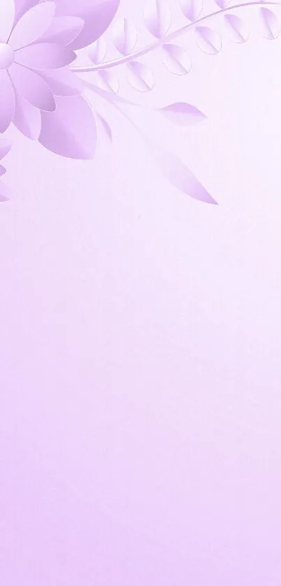 Lavender floral phone wallpaper with elegant design.