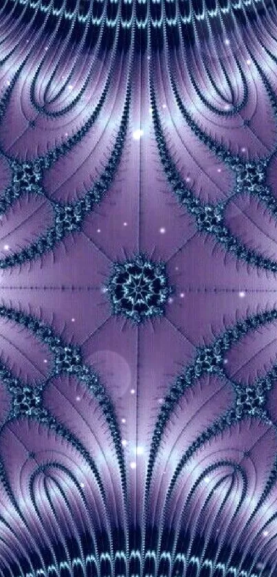 Intricate purple fractal wallpaper design.