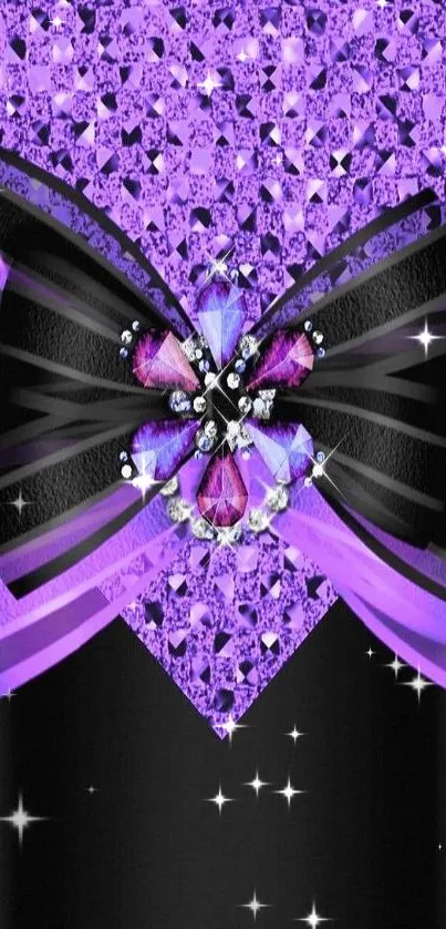 Purple jewel mobile wallpaper with elegant design.