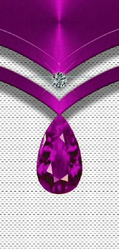 Elegant mobile wallpaper featuring a purple jewel design.