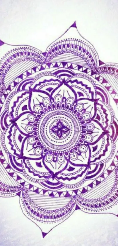 Purple mandala design mobile wallpaper art.