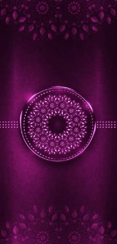 Purple mandala design mobile wallpaper.