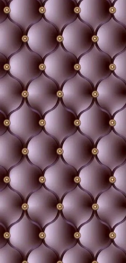 Elegant purple quilted pattern with gold button accents.