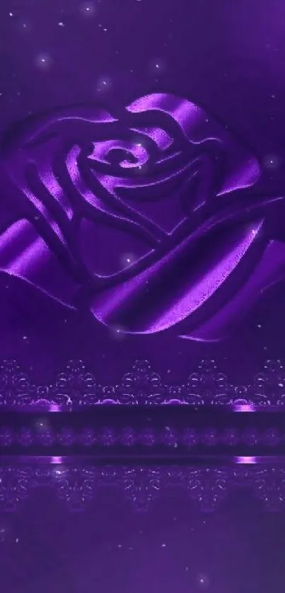 Elegant purple rose design wallpaper for mobile.