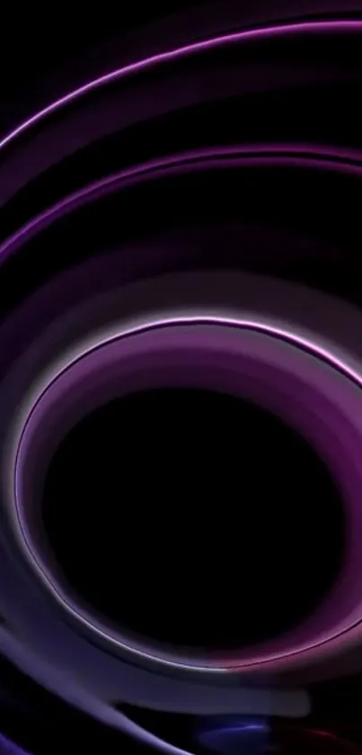 Elegant dark purple swirl wallpaper with abstract design.