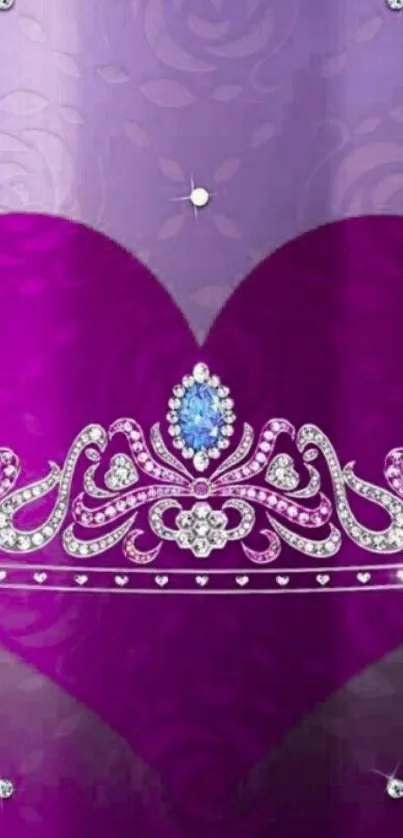 Purple tiara mobile wallpaper with elegant design.