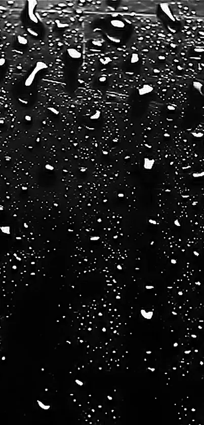 Elegant black wallpaper with raindrop pattern on a dark background.