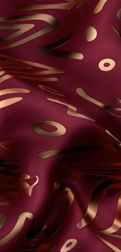 Abstract red and gold fluid design wallpaper for phones.