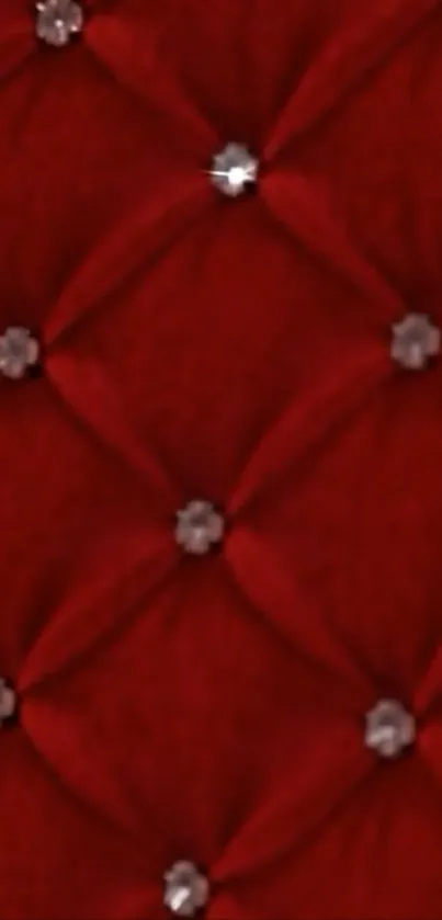 Luxurious red diamond pattern wallpaper with sparkling accents.