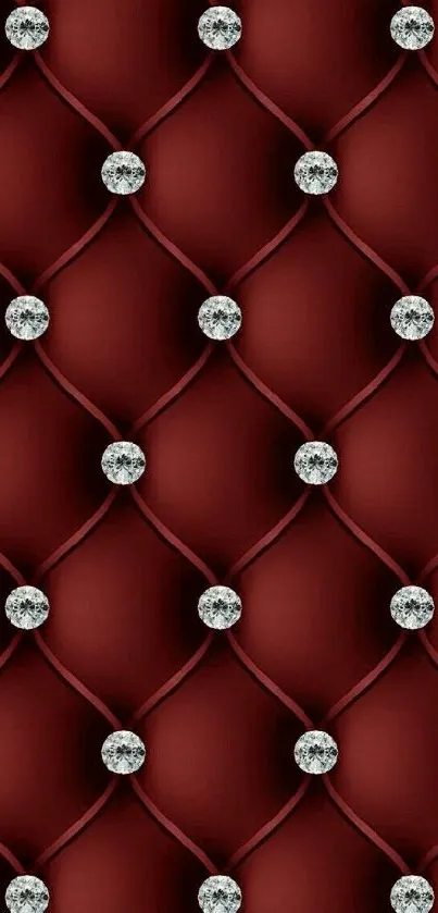 Luxurious red diamond pattern wallpaper for mobile.