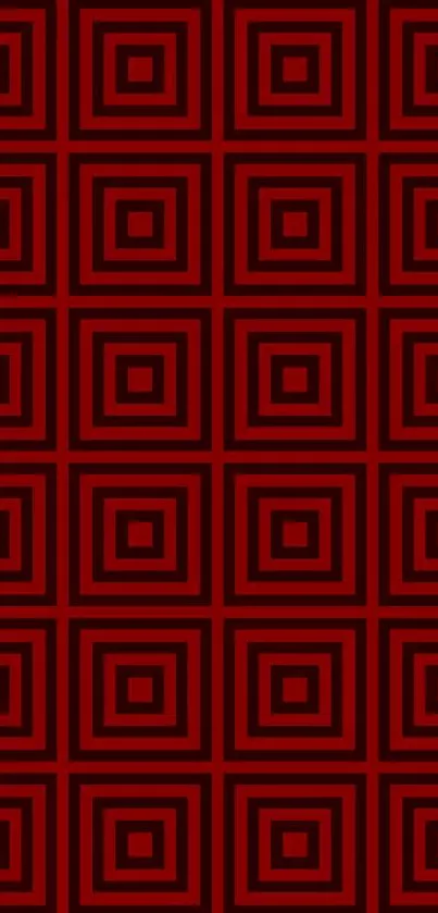 Bold red square pattern mobile wallpaper design.