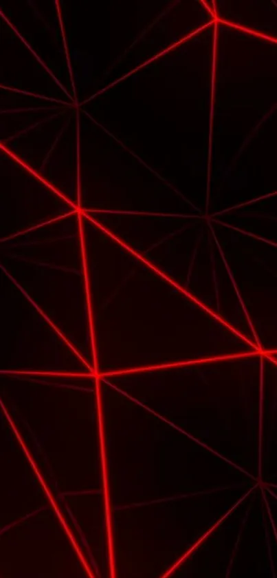 Red geometric lines on a dark background, perfect for mobile.