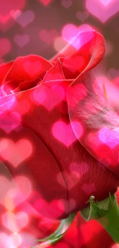 Close-up of a vibrant red rose with blurred background.